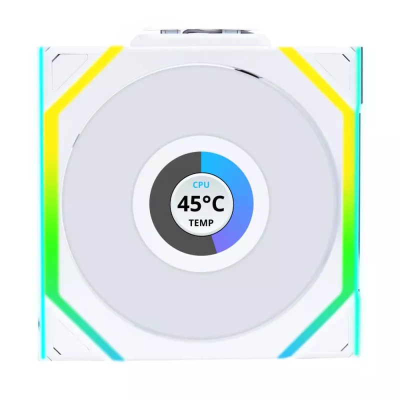 Lian Li UNI FAN SL Wireless LCD ARGB 120mm Balts 3 iepakojums
