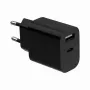 Lādētājs USB UNIVERSĀLS MELNS/2P TA-UC-2AC12-01-BK GEMBIRD