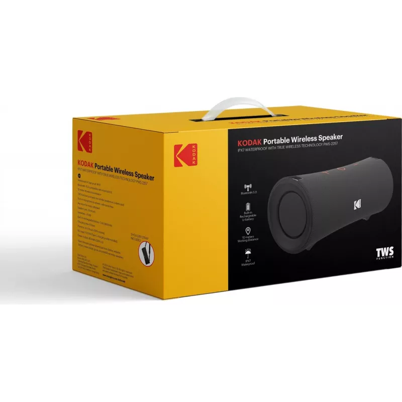 Pārnēsājams skaļrunis Kodak PWS-2258, melns