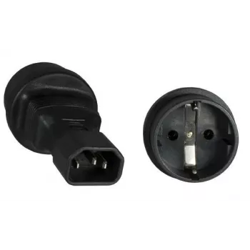 Microconnect PE14CEEAD strāvas kontaktdakšas adapteris C14 F tips Melna