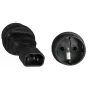 Microconnect PE14CEEAD strāvas kontaktdakšas adapteris C14 F tips Melna