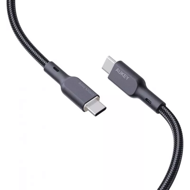 AUKEY CB-KCC101 Nylon kabelis USB-C - USB-C 1m