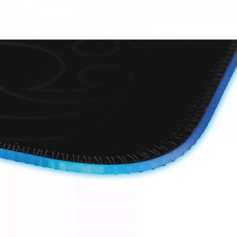 L33T Gaming 160405 Karlvagn RGB Gaming pelēkais paliktnis, vidēja izmēra, ātra virsma. 355 x 255 x 3 mm, melns