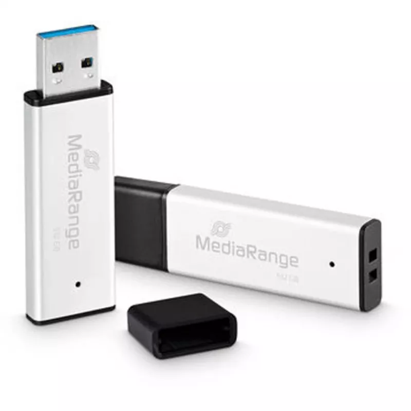 USB zibatmiņa MediaRange MR1904 512 GB USB Type-A 3.2 Gen 1 (3.1 Gen 1) Melna/Sudraba