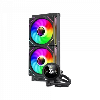 Gamemax | CPU Liquid cooler | ICEBURG 240 DIGITAL | Melns