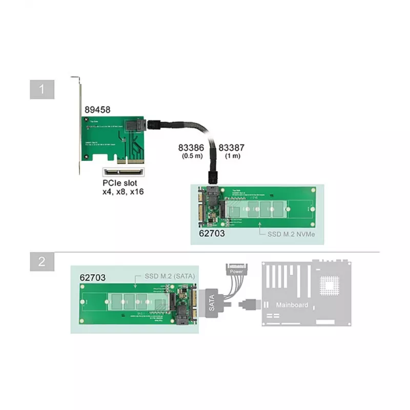 Iekšējais M.2 adapteris DeLOCK 62703