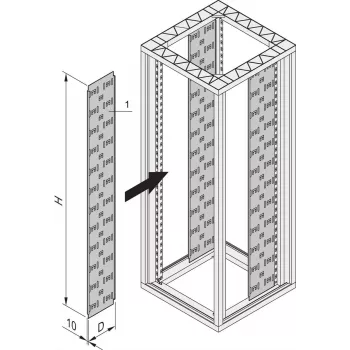 SCHROFF KABEĻU TEKNE 2000H 150D (2X) - Plaukta piederums (23117021)