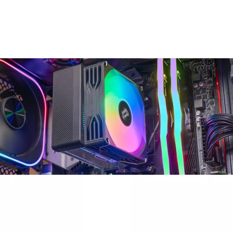 Gaisa dzesētājs TACENS Mars Gaming MCPU-X3, 90 mm ventilators, TDP 150 W, saderīgs ar LGA/AM4/AM5, melns
