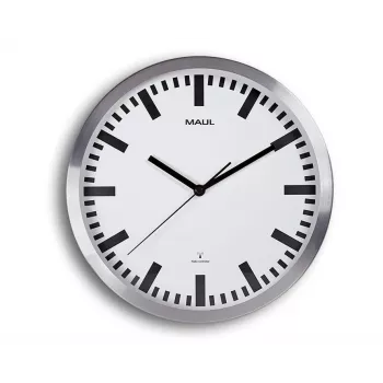 MAUL sienas pulkstenis MAULpilot - AA - 1,5 V - Alumīnijs - Balts - Alumīnijs - Stikls - 30 cm (9063308)