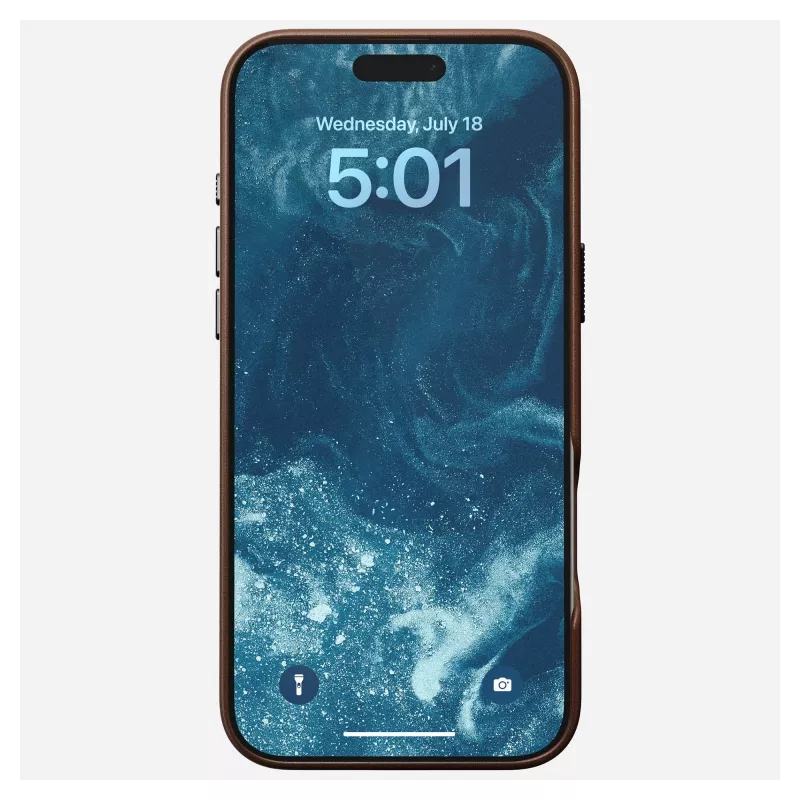 Mobilā telefona vāciņš Nomad NM01389385 iPhone 16 Pro Max, 17,5 cm (6,9 collas), brūns, alumīnijs/PC/mikrošķiedra/āda