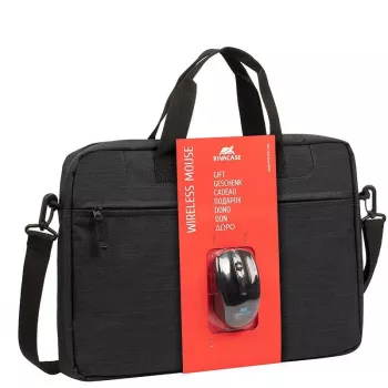 Portfelis Rivacase 8038 bezvadu pele 39,6 cm (15,6 collas) melns