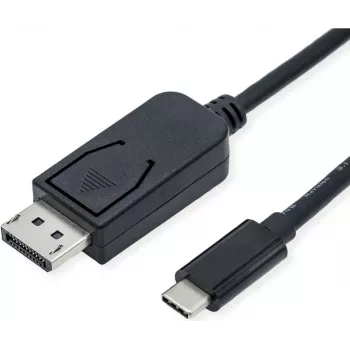 Video kabeļa adapteris ROLINE 11.04.5836 2m DisplayPort USB Type-C Melns