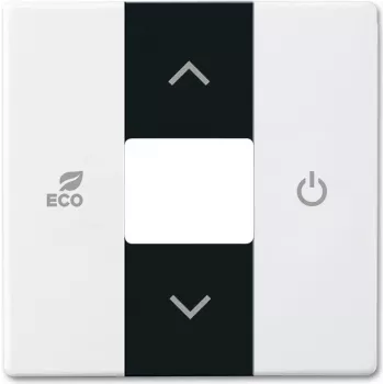 Busch-Jaeger 2CKA006220A0076 Cover Plate for Sensor Holder & -Socket Melns - Balts (2CKA006220A0076)