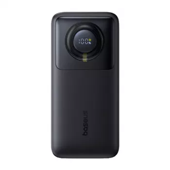 Powerbank Baseus Free2Pull 20000mAh 65W + kabelis (melns)