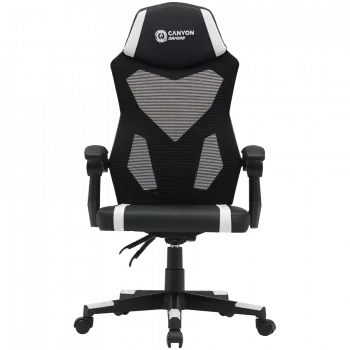 CANYON spēļu krēsls Flow MCH01 Mesh Melns Balts