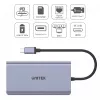 Hub UNITEK uHUB S7 USB 3.2 Gen 1 Type-C pelēka