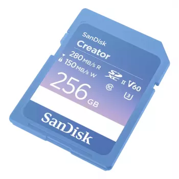 SanDisk Creator SD atmiņas karte UHS-II 256GB ar augstu pārsūtīšanas ātrumu līdz 280 MB/s