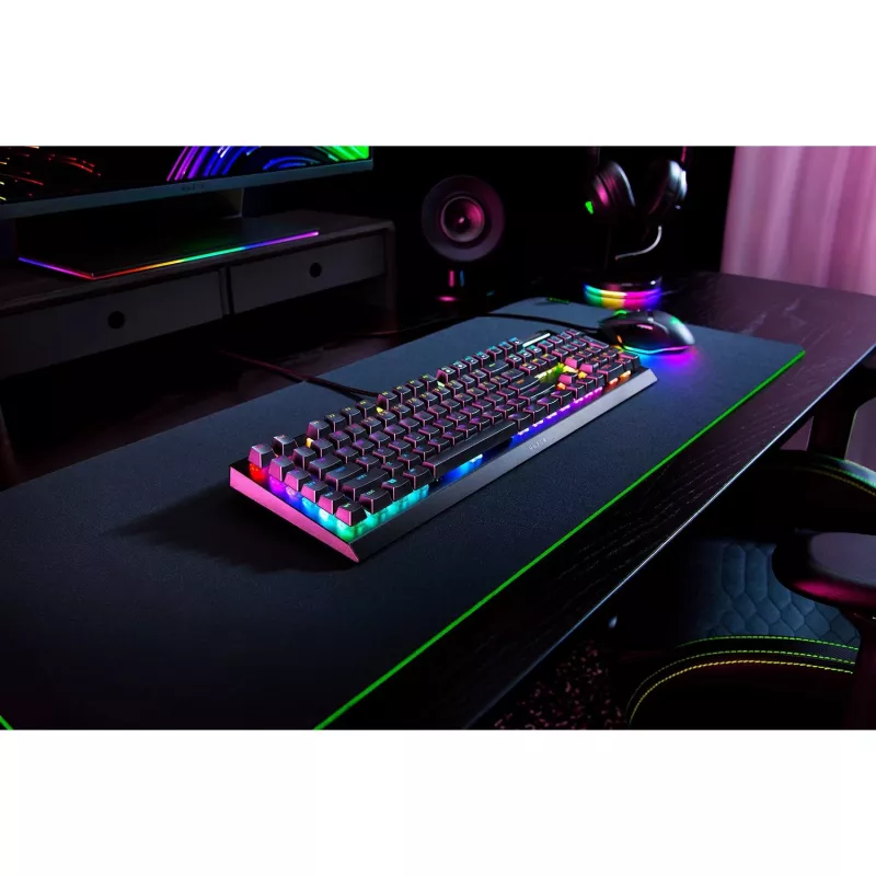Razer MelnsWidow V4 X tastatūra, spēlēm, USB, QWERTZ, vācu, melna