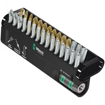 Skrūvgrieža uzgaļu komplekts Wera Bit-Check 30 Wood 1