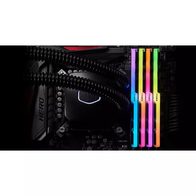 DIMM 32 GB DDR4-3600 (4x 8 GB) Quad-Kit, atmiņa melna, F4-3600C16Q-32GTZRC, Trident Z RGB, INTEL XMP