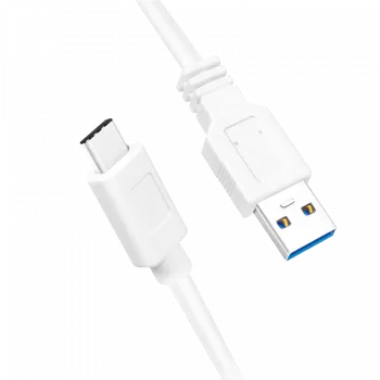 USB kabelis LogiLink CU0174 USB 3.2 Gen 1 1m USB A USB C Balts