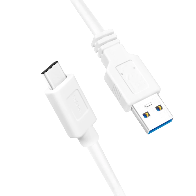 USB kabelis LogiLink CU0174 USB 3.2 Gen 1 1m USB A USB C Balts