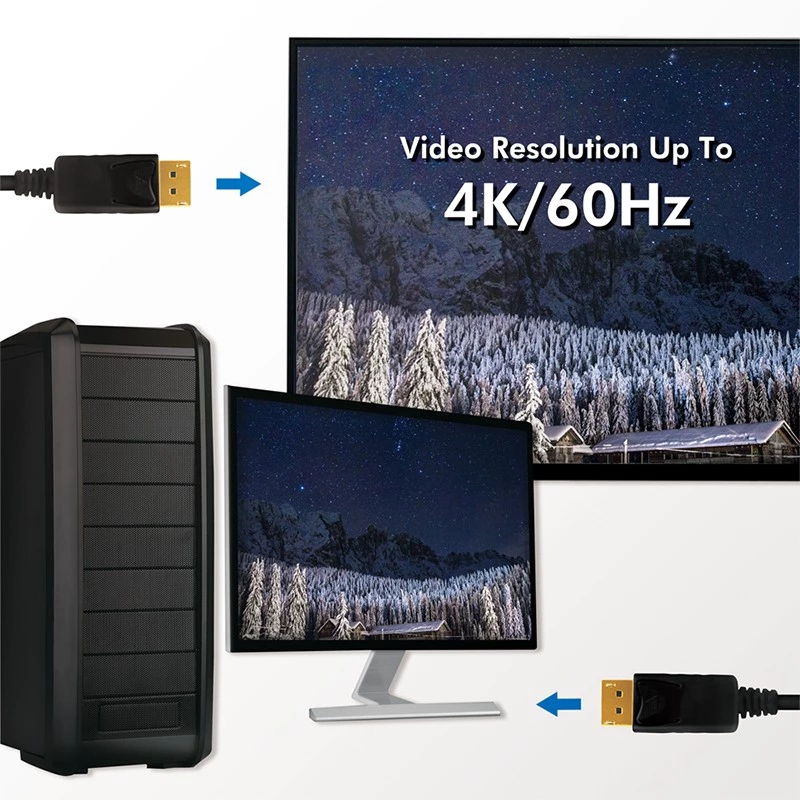 LogiLink CD0103 DisplayPort kabelis DP/M – DP/M, 4K/60 Hz, CCS, melns, 5 m (CD0103)