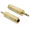 savienotāju adapteris DeLOCK 65360 3,5 mm uz 6,35 mm Zelts