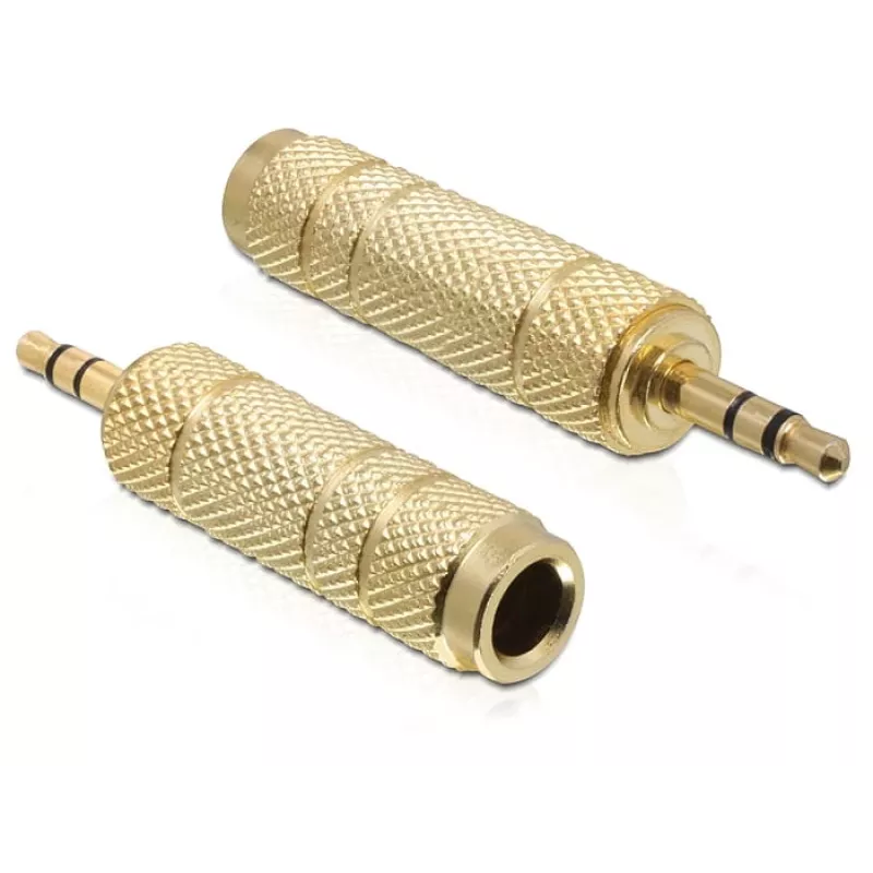 savienotāju adapteris DeLOCK 65360 3,5 mm uz 6,35 mm Zelts
