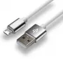 everActive kabelis USB 1m - Balts, silikona, ātrā uzlāde, 2,4A - CBS-1MW