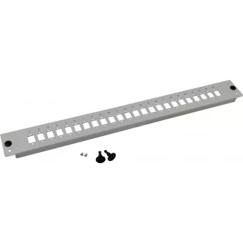Priekšējais vāks helos Helos LWL sadales kārbai, montējams statīvā, 19 collas (48,3 cm), pelēks