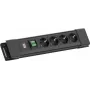 Bachmann CONNECTUS 4xCEE7/3 1x slēdzis 2.0m CEE7/7 Melns (BM005913)