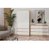 Kumode 6 atvilktnes 120 cm Top E Shop Malwa — amatnieku ozols / balta, skaidu plātne