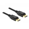 DeLOCK - DisplayPort kabelis - DisplayPort (vīr.) uz DisplayPort (vīr.) - 1,5m - 4K atbalsts - Melns (85508)