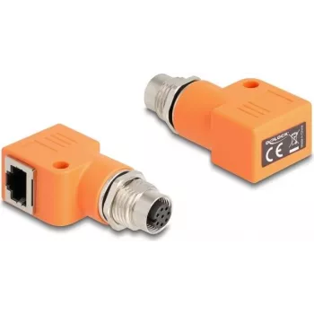 DeLOCK 60668 savienotāju adapteris M12 RJ45 oranžs ar zelta pārklājumu