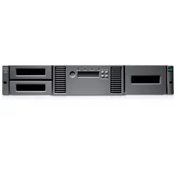 Uzglabāšanas automātiskā ielāde un bibliotēka HPE MSL2024 1x LTO-8 SAS diskdzinis 15x 30 TB kasetnes