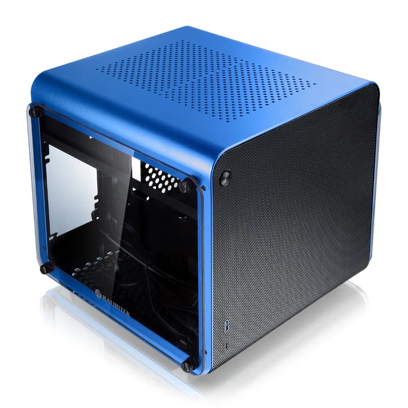 Mini-ITX datora korpuss RAIJINTEK METIS EVO TG — Rūdīts stikls, zils