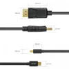 Kabelis miniDisplayPort/DisplayPort M/M 2m; Y-C611BK
