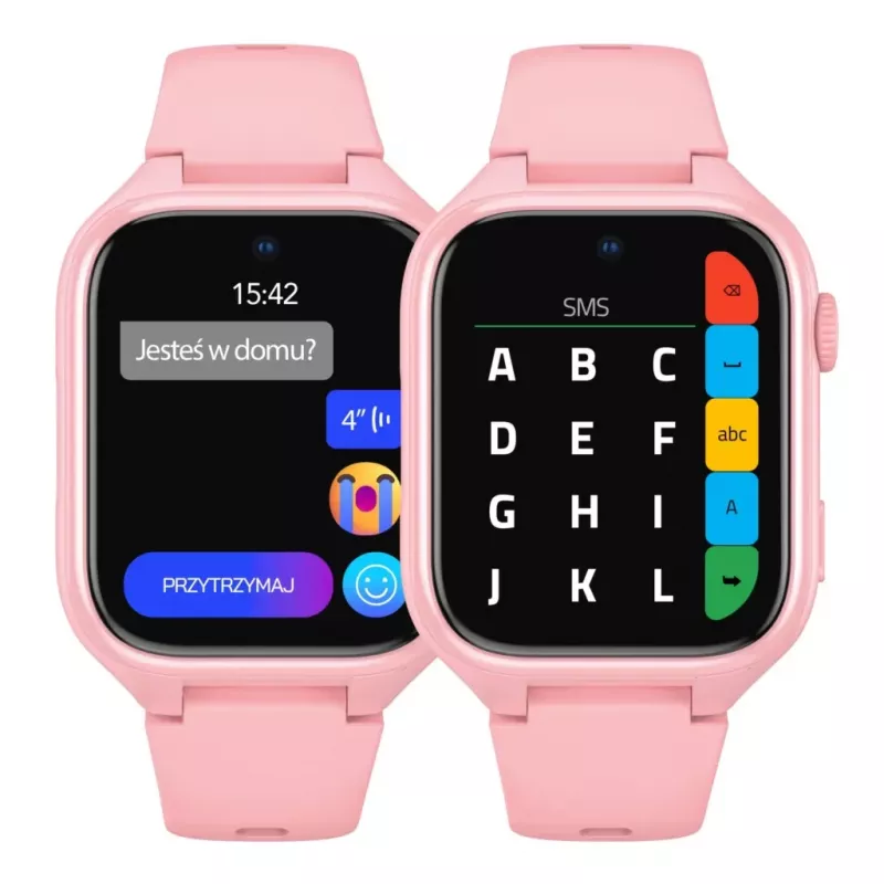 Viedpulkstenis Stelio Junior Pro AI 4G ST-SWJ102-PK — bērnu 4G pulkstenis, rozā