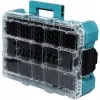 MAKTRAK Organizer deep M, instrumentu kaste zila/caurspīdīga, caurspīdīgs vāks