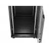 Tīkla statīva skapis LANBERG 19 collu 24U 600x800 mm melns ar stikla durvīm un LCD izgriezumu (plakanais iepakojums) v2