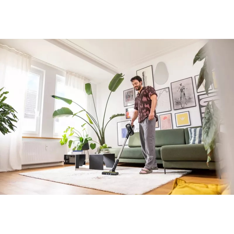 Putekļsūcējs ar akumulatoru Kärcher VCS 3 Nano — baterija, HEPA filtrs, bezmaisiņa 0,6 L, 2,5 Ah, melns