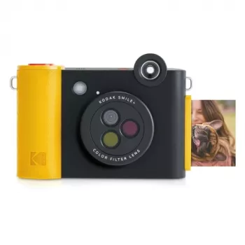 Momentfoto kamera Kodak SMILE+ 2x3 Melns — pārnēsājama momentfoto kamera ar 2×3 izdrukām