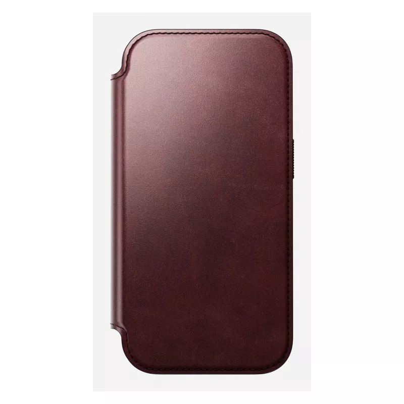 Mobilā tālruņa vāciņš Nomad Modern Leather Folio priekš Apple iPhone 17 Pro, 6,3 collas (16 cm), ādas, bordo