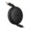 Baseus Free2Pull Mini USB-C uz USB-C USB kabelis, 60 W, 1, (melns)