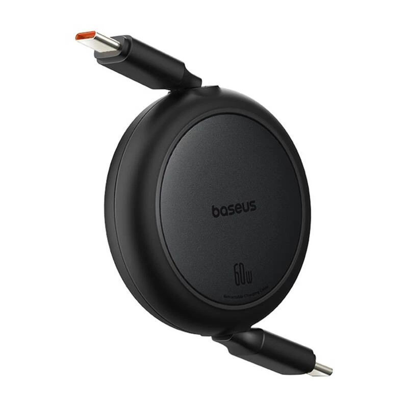 Baseus Free2Pull Mini USB-C uz USB-C USB kabelis, 60 W, 1, (melns)