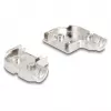 DELOCK D-Sub korpuss 9 kontaktu, leņķveida 90° kabelturis, sudrabota plastmasa, 33×47×16 mm