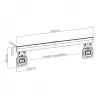 Montāžas kronšteins SBOX PLB-1948 displejiem 43–100 kg, plate 800×600 mm