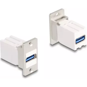 DeLOCK paneļu montāžas Keystone modulis pārveidotājs USB 5 Gbps A tipa ligzda uz A tipa ligzdu