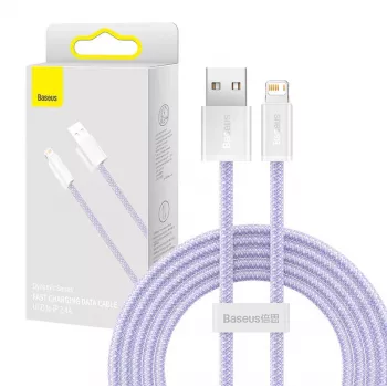 Baseus Dynamic kabelis USB–Lightning, 2,4 A, 2 m (violeta)